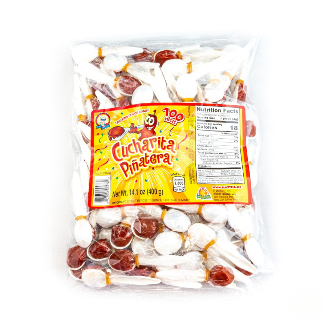 Cucharita Pinatera – Tamarind Candy Spoons (100 ct Bag)