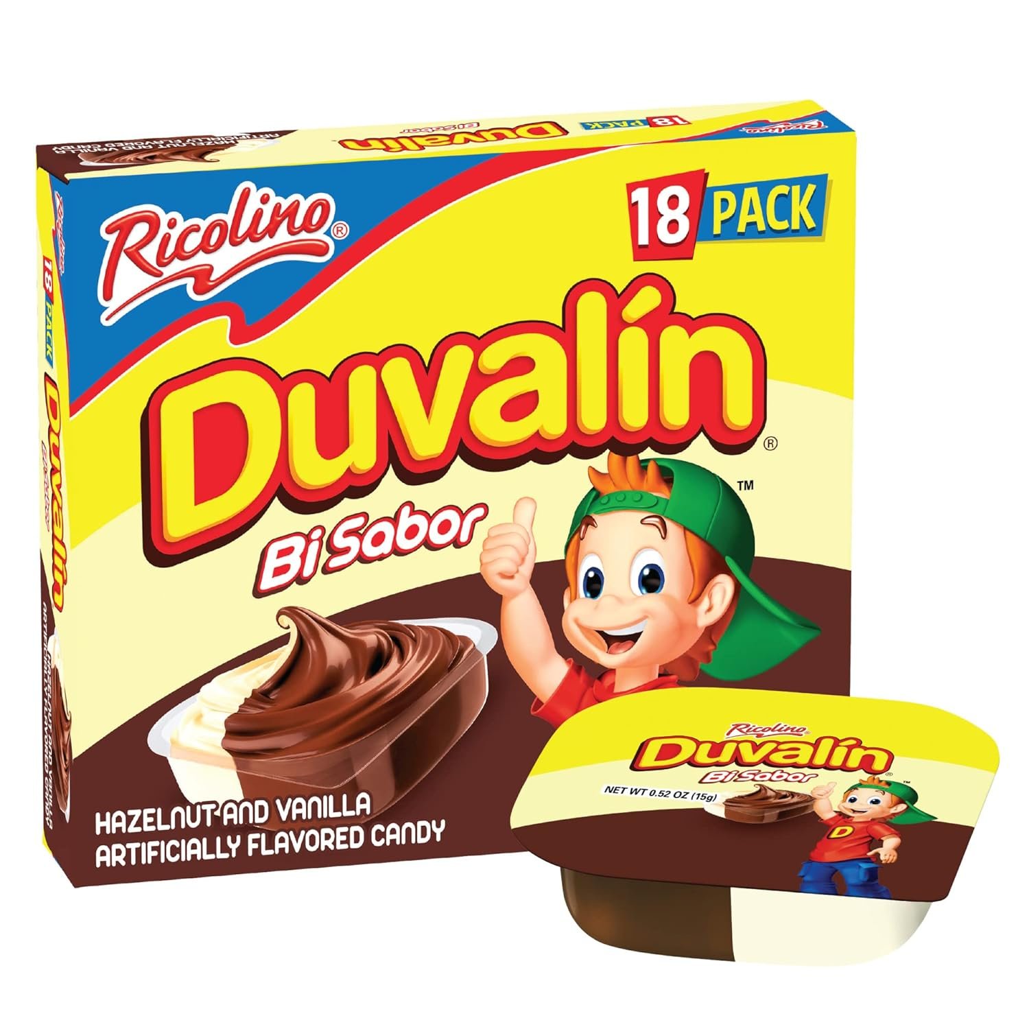 Duvalin – Hazelnut & Vanilla Cream Candy (18 ct Box)