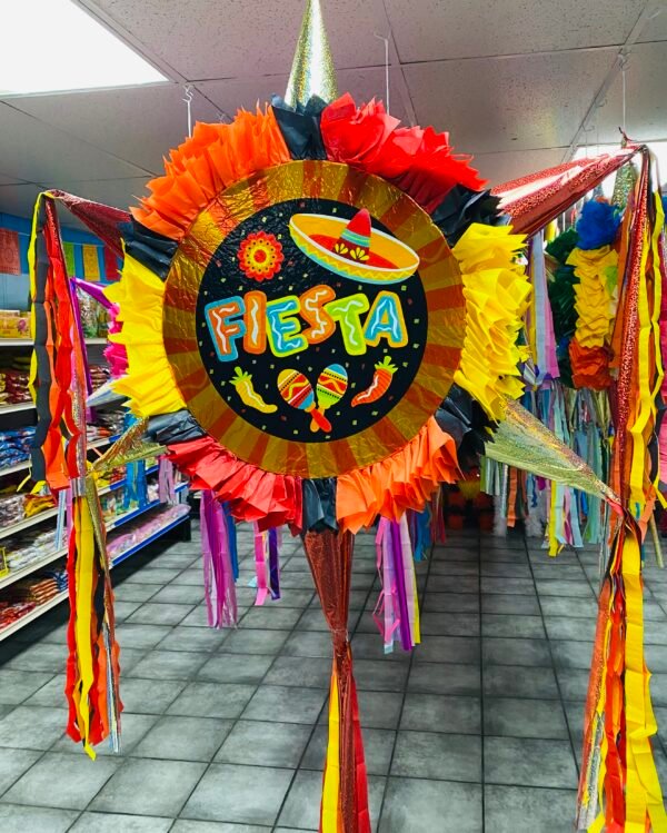 Round piñata with 6 cones 17” - Image 7