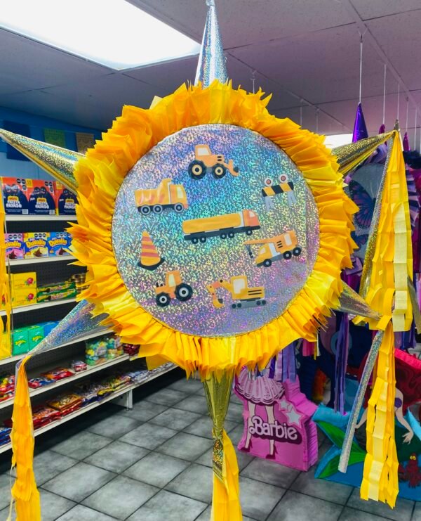 Round piñata with 6 cones 17” - Image 8