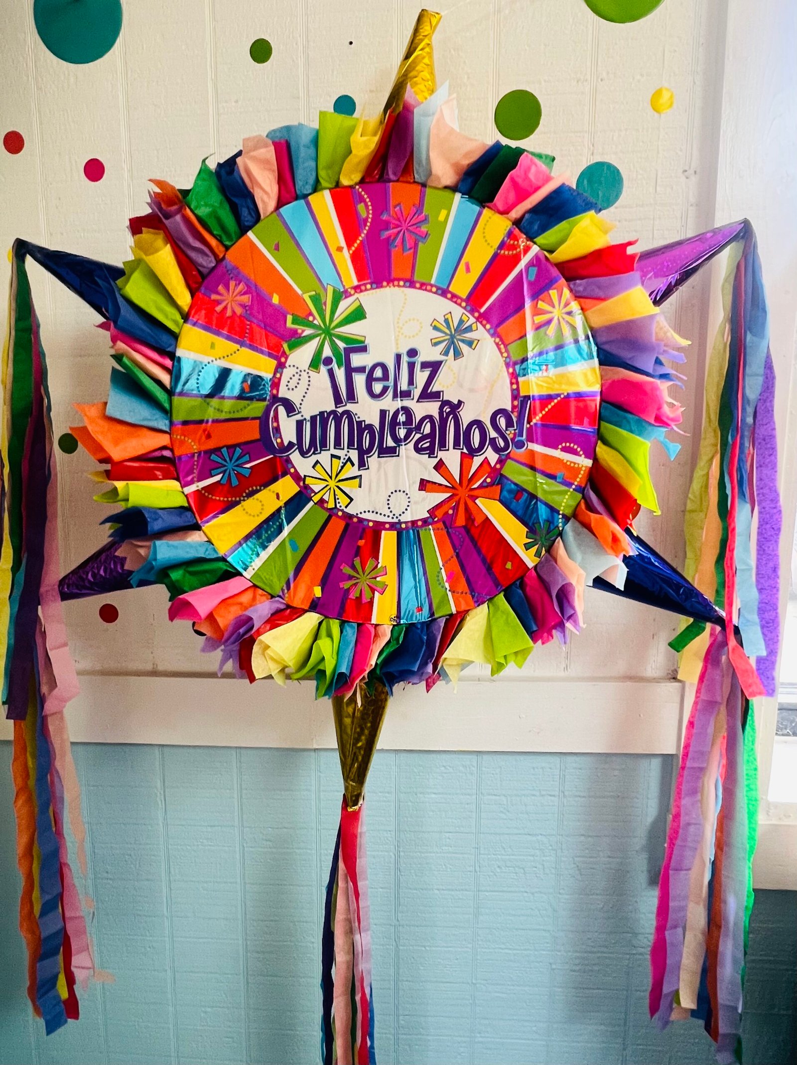 Round piñata with 6 cones 17”
