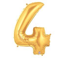 Number 4 - Gold Balloon
