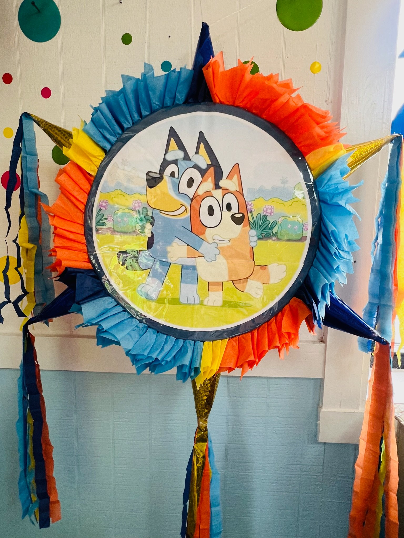 Bluey & Bingo Piñata with 6 cones (17-inch)