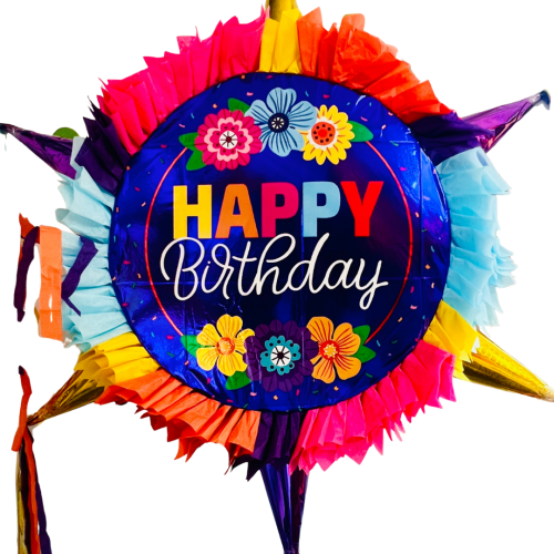 Round piñata with 6 cones (17-inch)