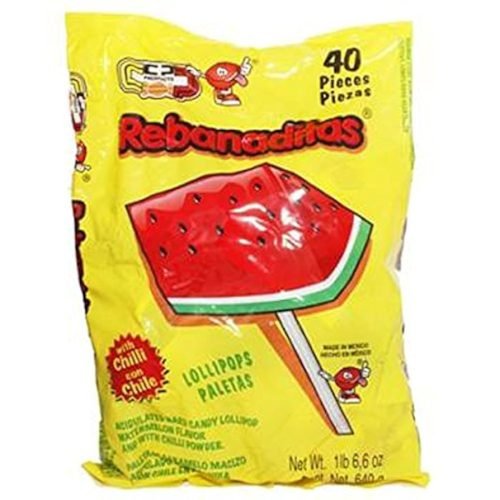 Rebanadita Sandia Lollipop – Watermelon Chili Pop (40 ct Bag)