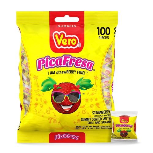 Vero Pica Fresa – Chili Strawberry Gummy (100 ct Bag)