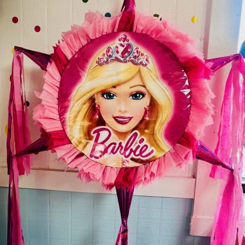 Barbie Round Piñata with 6 cones (17-inch)