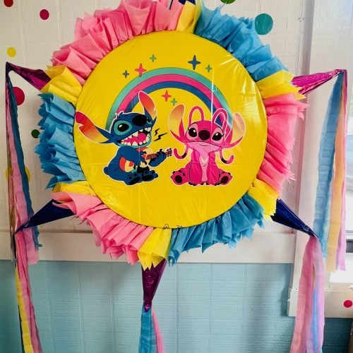 Stitch & Lilo Round Piñata with 6 cones (17-inch)