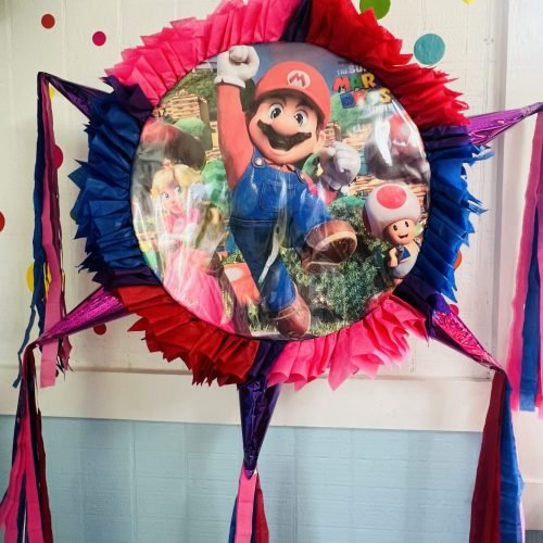 Mario Bro Piñata with 6 cones (17-inch)