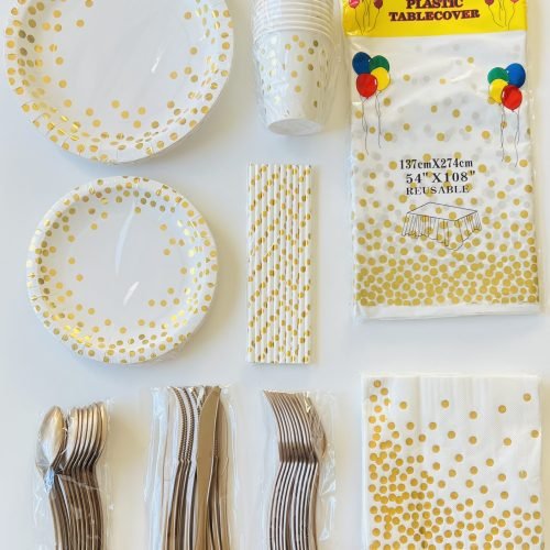 White and Gold Party Package